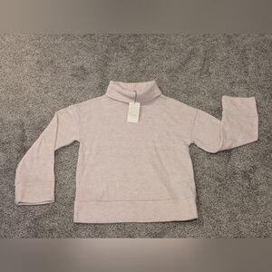 NWT A New Day Soft Fleece Heather Pink Sweater Long Sleeve Turtleneck Women's XS